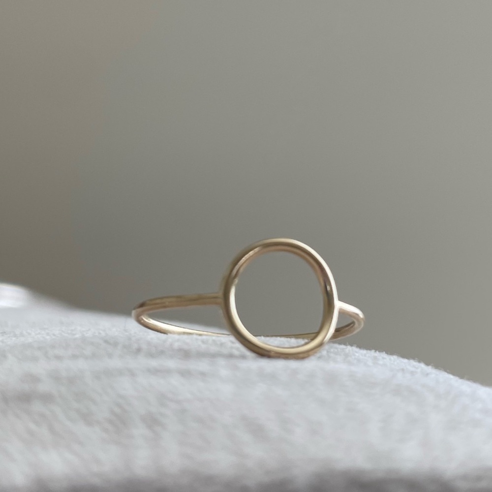 Solid Gold Halo Ring - image 3